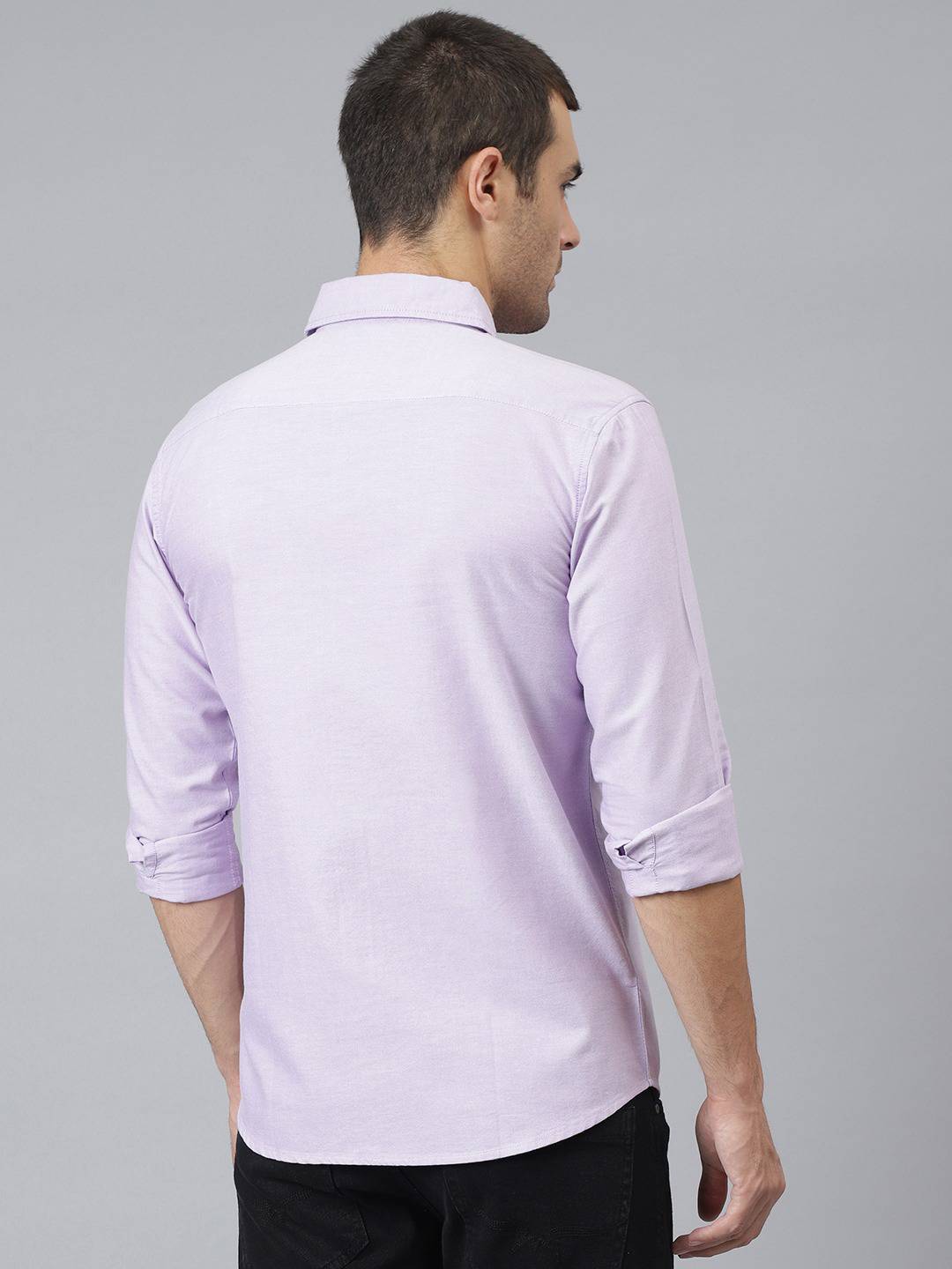 Thomas Scott Men Purple Relaxed Cotton Casual Sustainable Shirt