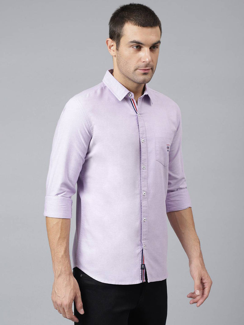 Thomas Scott Men Purple Relaxed Cotton Casual Sustainable Shirt