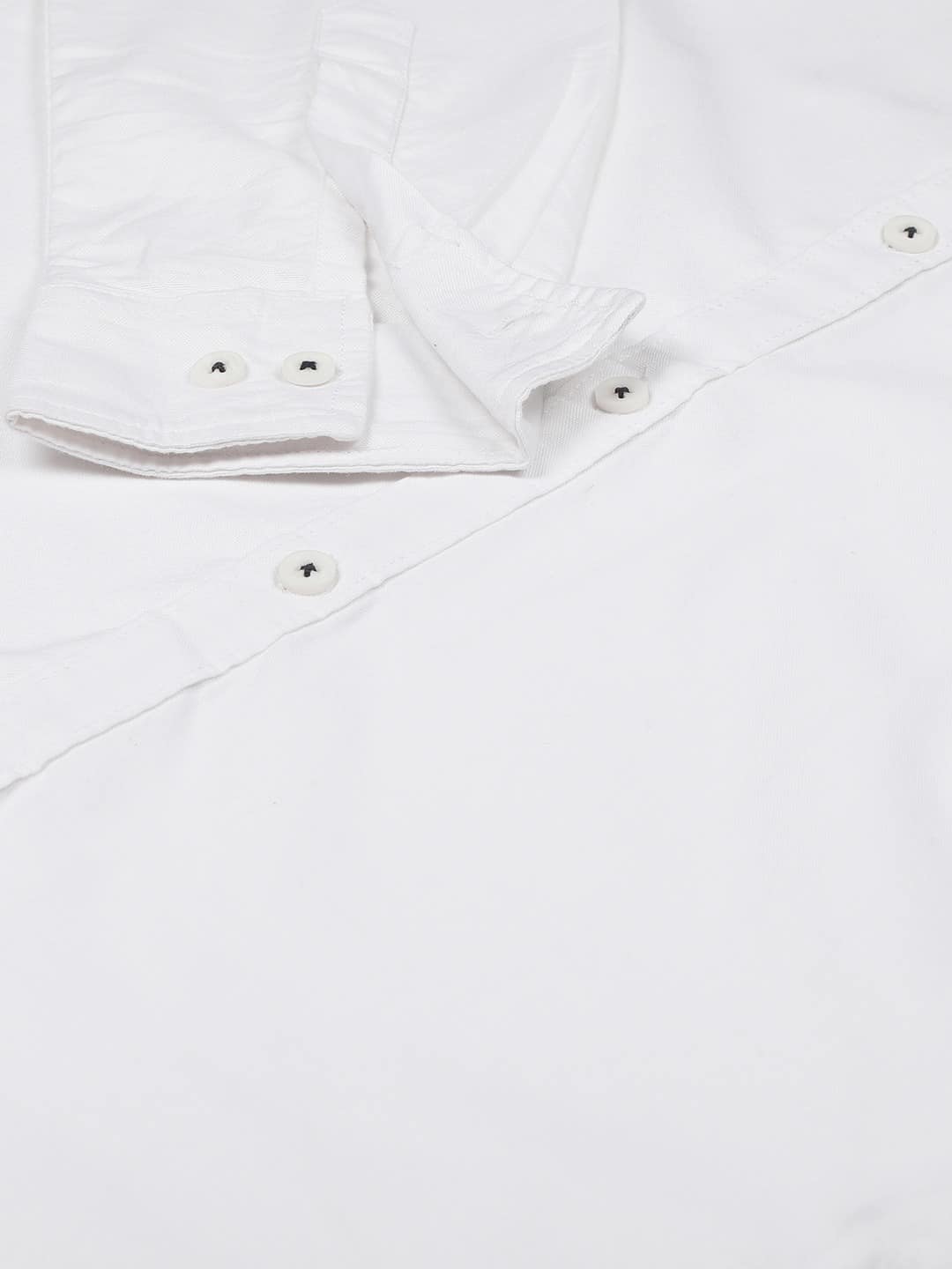 Thomas Scott Men White Relaxed Cotton Casual Sustainable Shirt