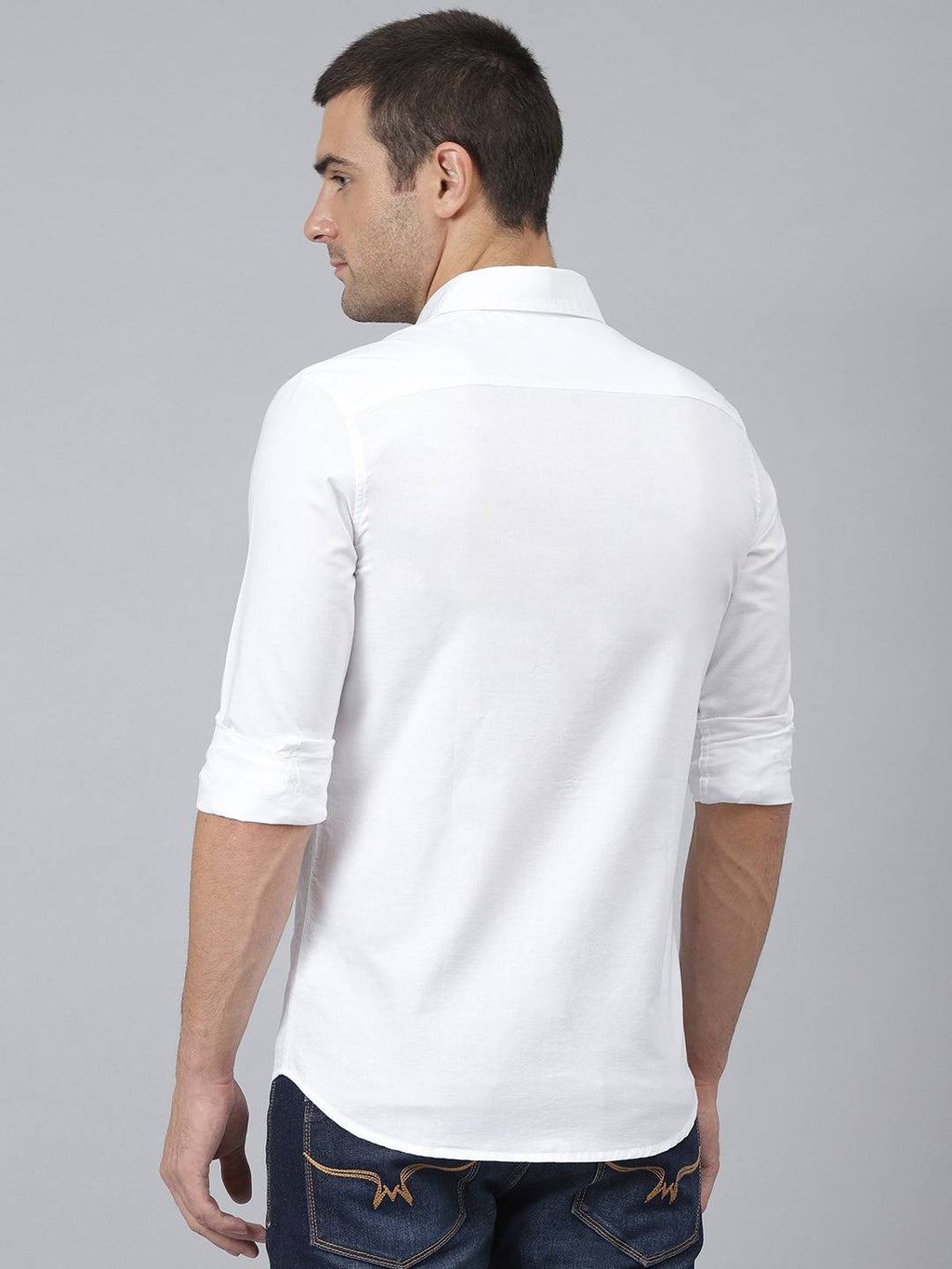 Thomas Scott Men White Relaxed Cotton Casual Sustainable Shirt