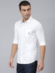 White Relaxed Cotton Casual Sustainable Shirt For Men