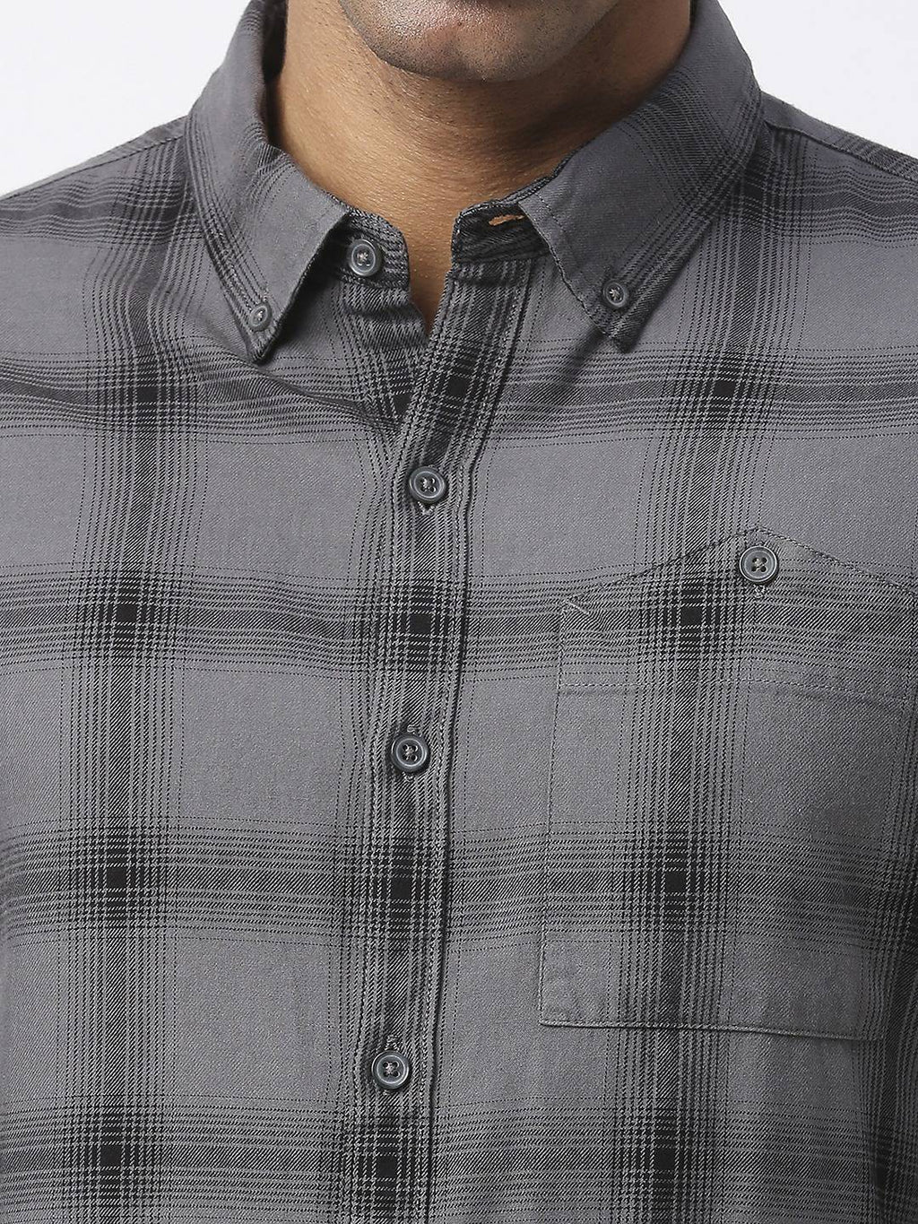 Thomas Scott Men Premium Slim Fit Tartan Checked Casual Pure Cotton Shirt