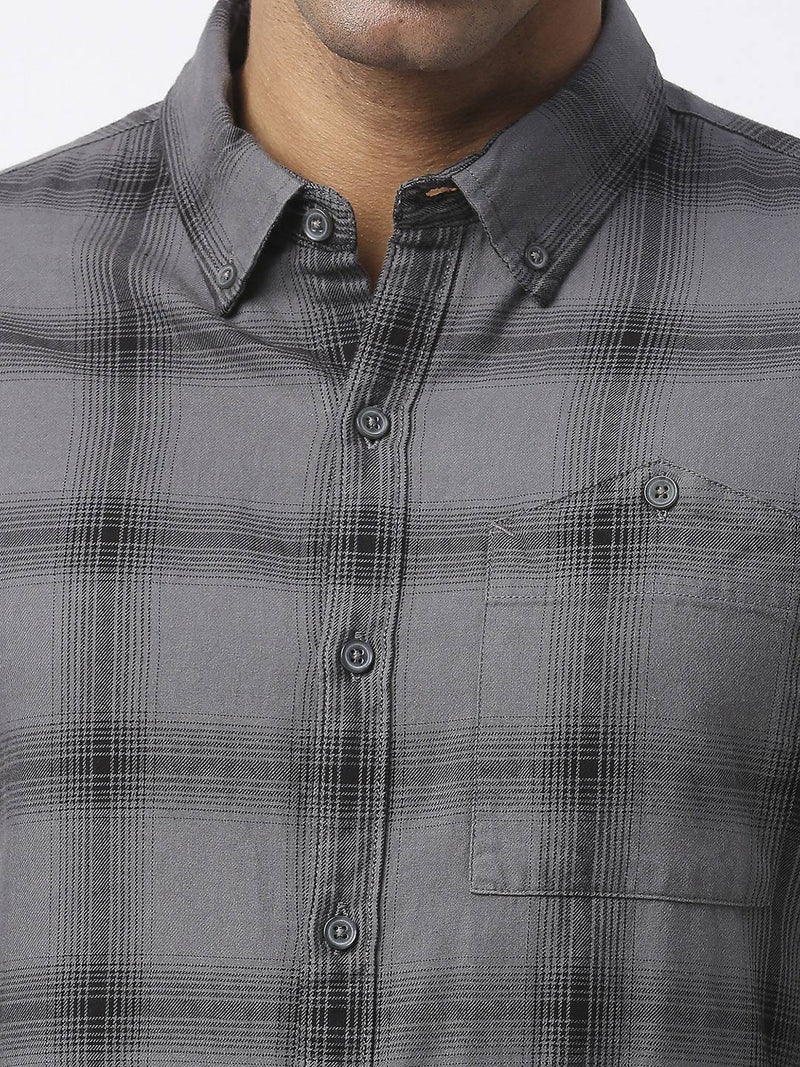 Thomas Scott Men Premium Slim Fit Tartan Checked Casual Pure Cotton Shirt