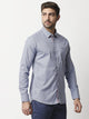 Thomas Scott Men Blue Relaxed Micro Checks Checked Casual Sustainable Shirt