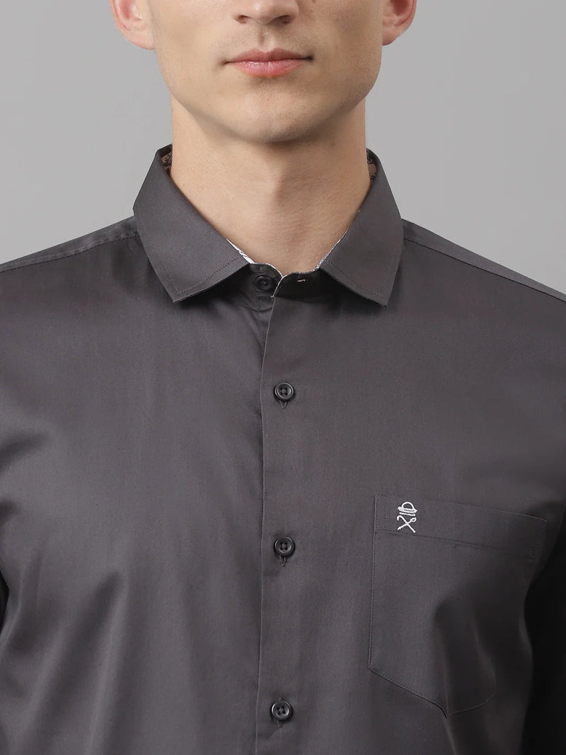 Thomas Scott Men Grey Relaxed Pure Cotton Casual Sustainable Shirt