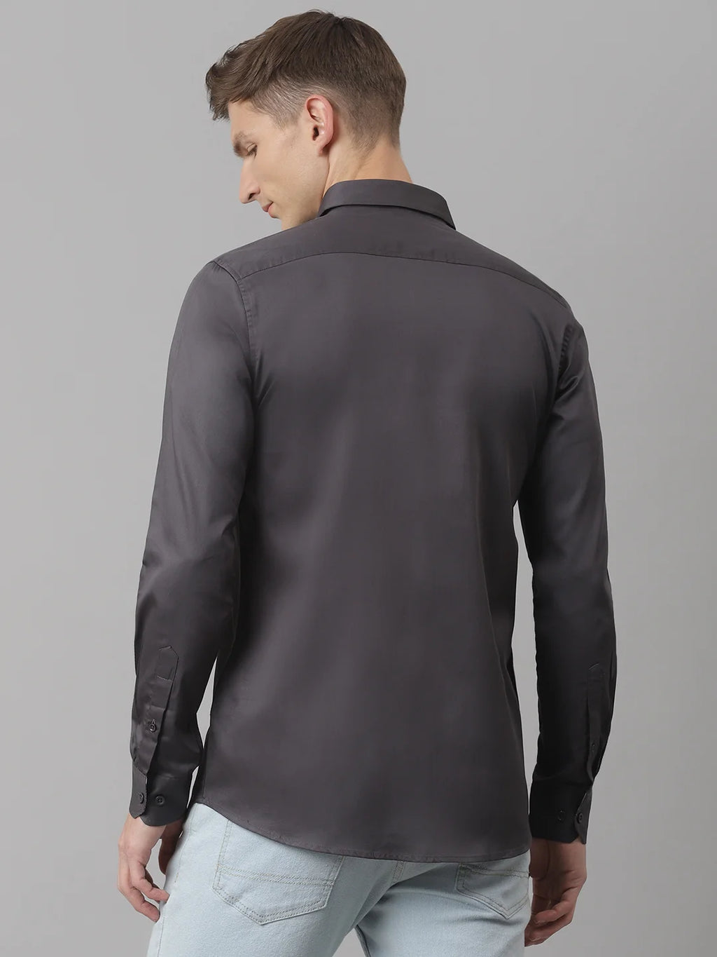 Thomas Scott Men Grey Relaxed Pure Cotton Casual Sustainable Shirt