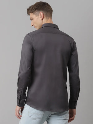 Thomas Scott Men Grey Relaxed Pure Cotton Casual Sustainable Shirt