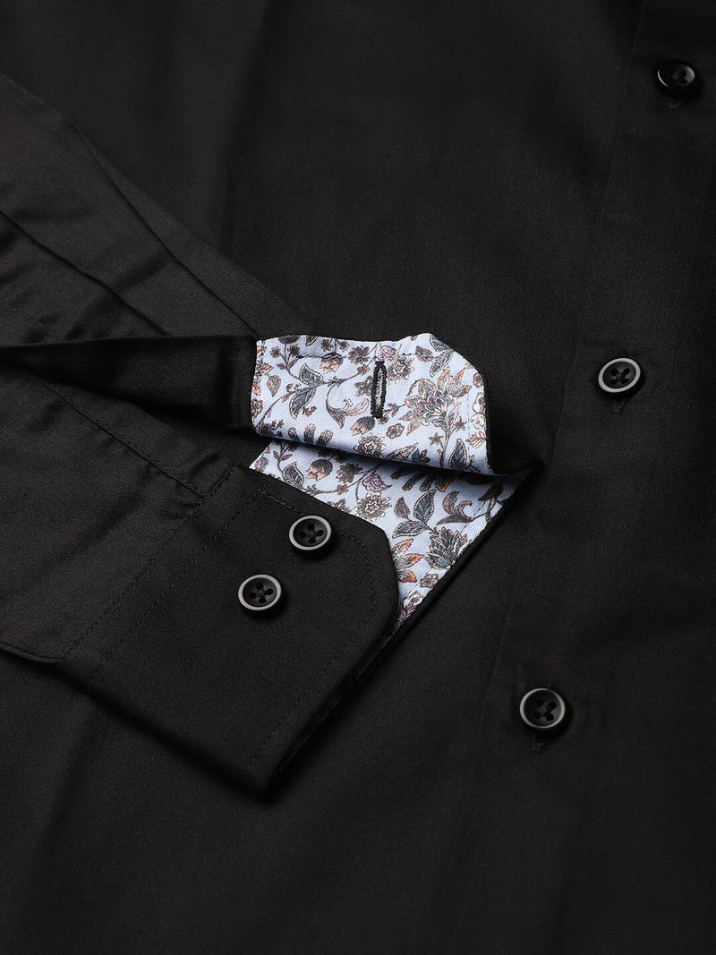 Thomas Scott Men Black Relaxed Pure Cotton Casual Sustainable Shirt