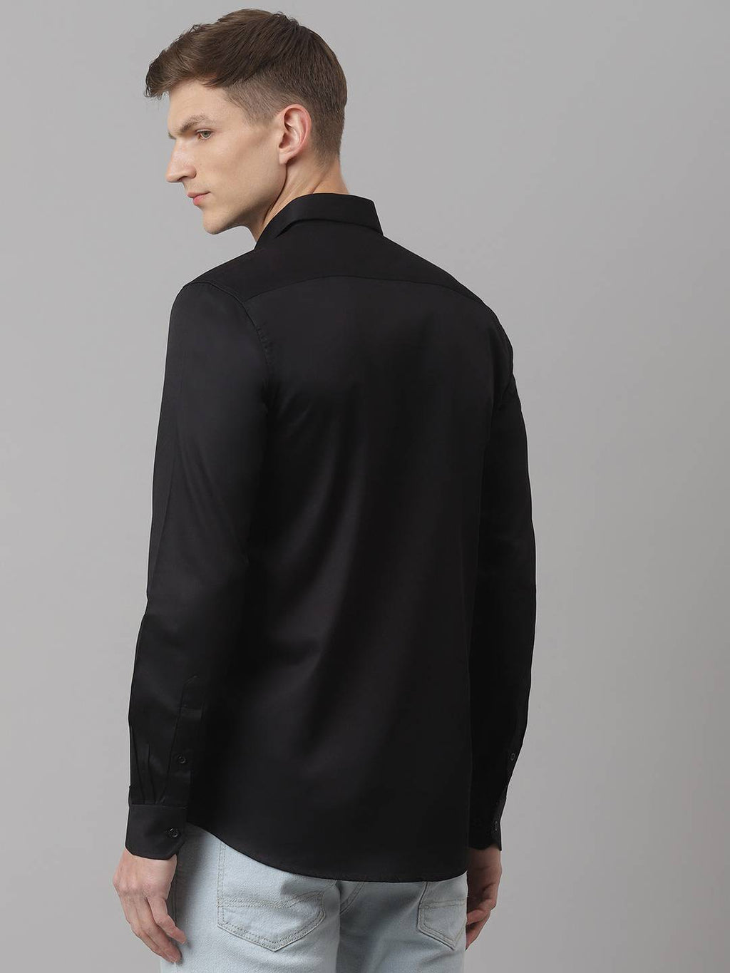 Thomas Scott Men Black Relaxed Pure Cotton Casual Sustainable Shirt