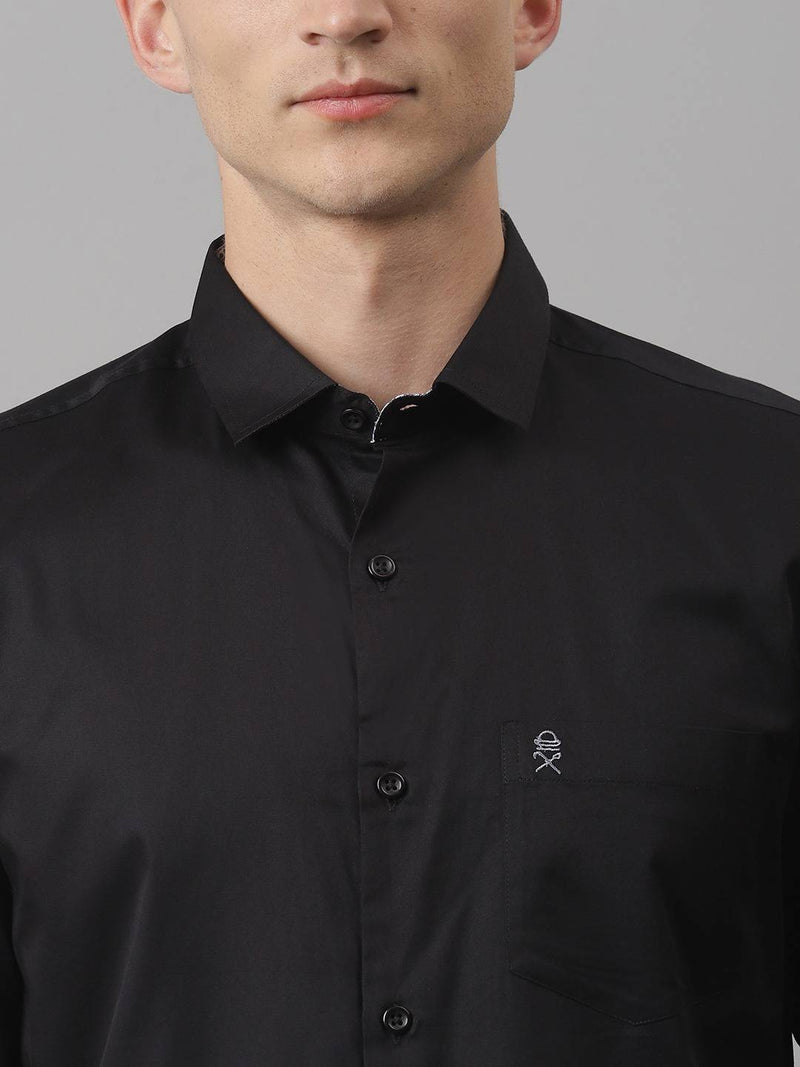 Thomas Scott Men Black Relaxed Pure Cotton Casual Sustainable Shirt