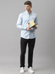 Blue Regular Fit Relaxed Cotton Casual Sustainable Shirt For Men