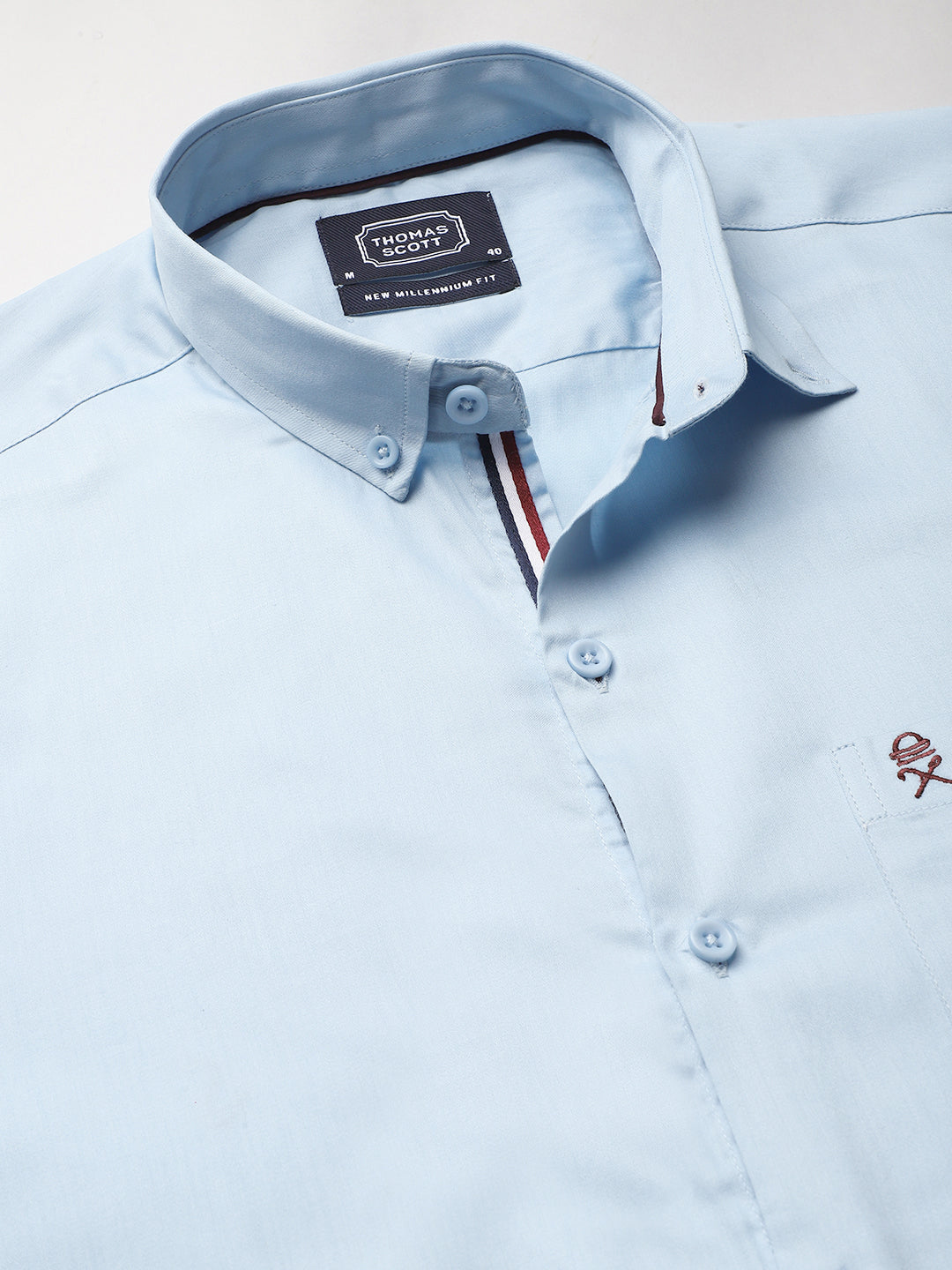Blue Regular Fit Relaxed Cotton Casual Sustainable Shirt For Men