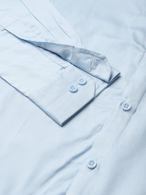 Thomas Scott Men Blue Regular Fit Relaxed Cotton Casual Sustainable Shirt