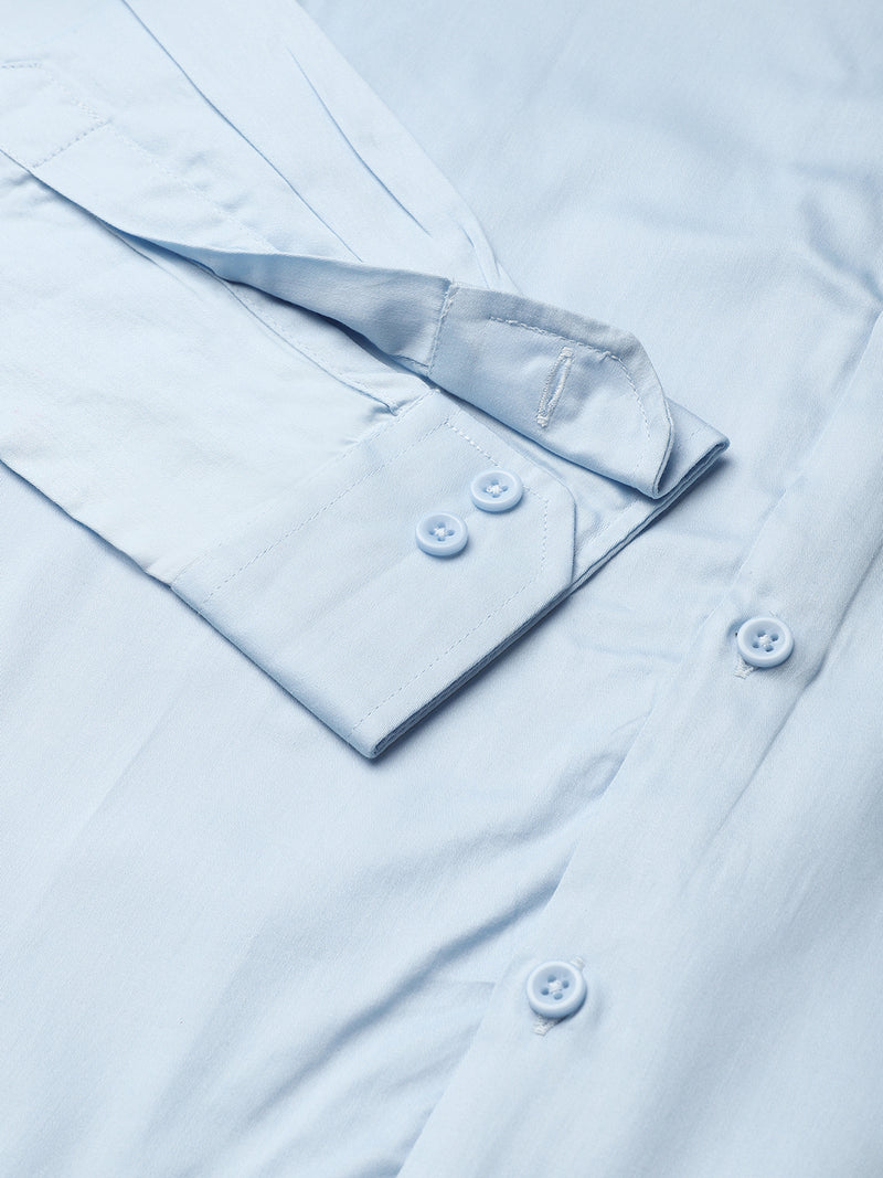 Thomas Scott Men Blue Regular Fit Relaxed Cotton Casual Sustainable Shirt