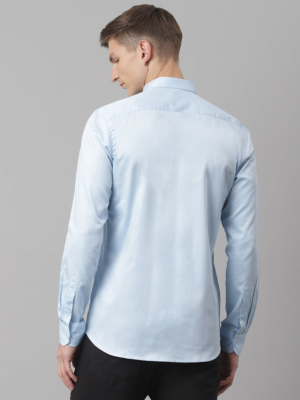 Blue Regular Fit Relaxed Cotton Casual Sustainable Shirt For Men