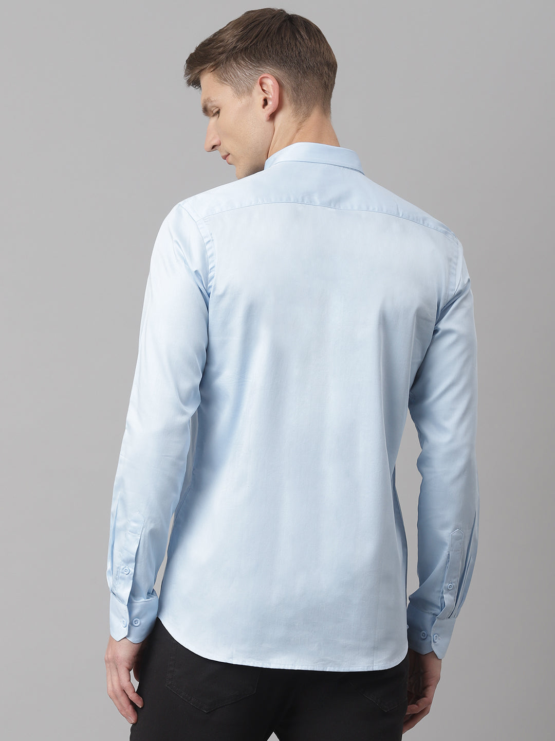 Blue Regular Fit Relaxed Cotton Casual Sustainable Shirt For Men