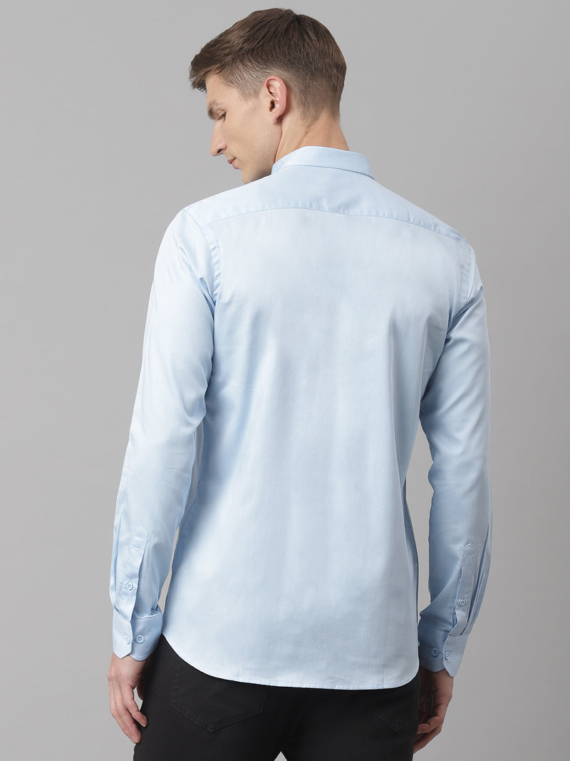 Thomas Scott Men Blue Regular Fit Relaxed Cotton Casual Sustainable Shirt