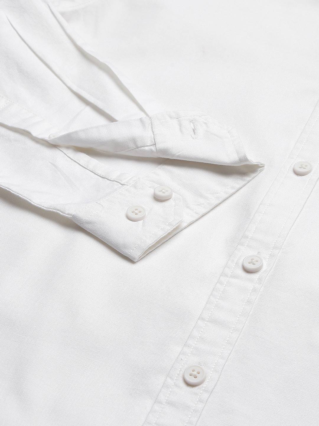Thomas Scott Men White Slim Fit Pure Cotton Casual Sustainable Shirt