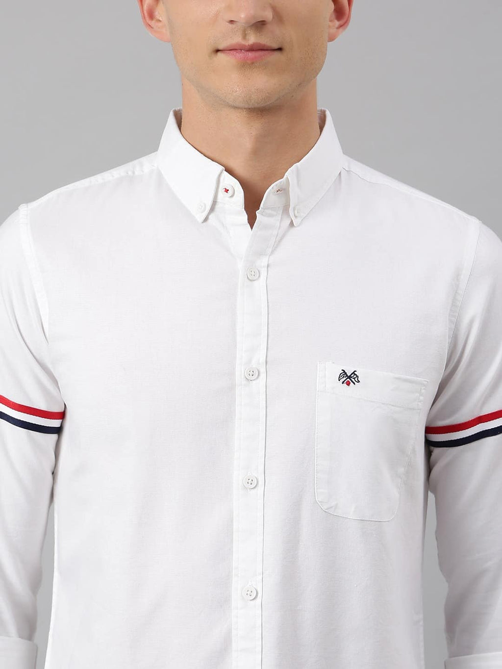 Thomas Scott Men White Slim Fit Pure Cotton Casual Sustainable Shirt