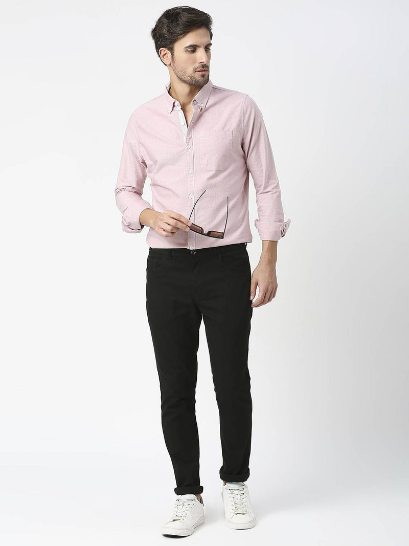 Thomas Scott Men Pure Cotton Button-Down Collar Smart Slim Fit Casual Shirt
