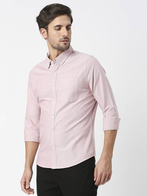 Thomas Scott Men Pure Cotton Button-Down Collar Smart Slim Fit Casual Shirt