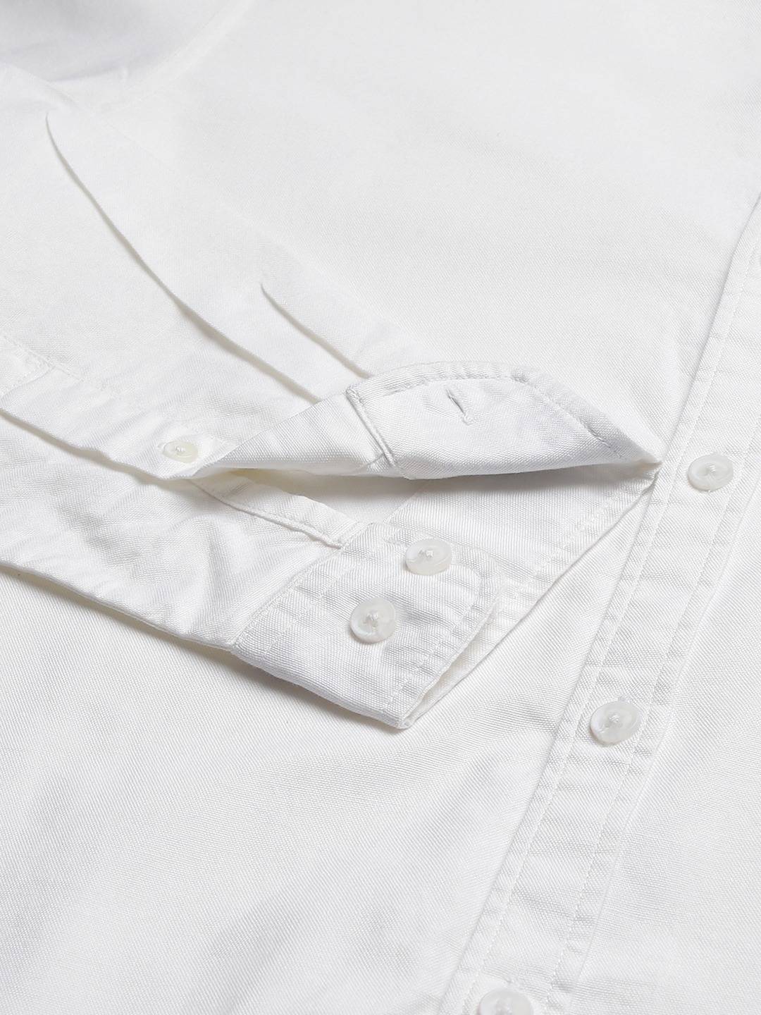 Thomas Scott Men White Slim Fit Cotton Casual Sustainable Shirt
