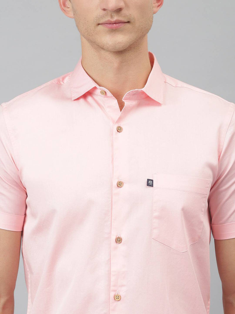 Thomas Scott Men Pink Slim Fit Cotton Casual Sustainable Shirt