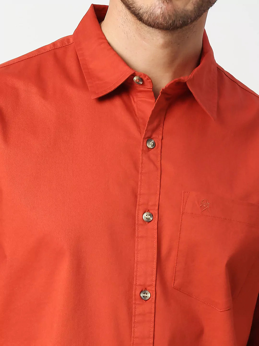 Thomas Scott Men Red Slim Fit Casual Cotton Shirt