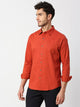 Thomas Scott Men Red Slim Fit Casual Cotton Shirt