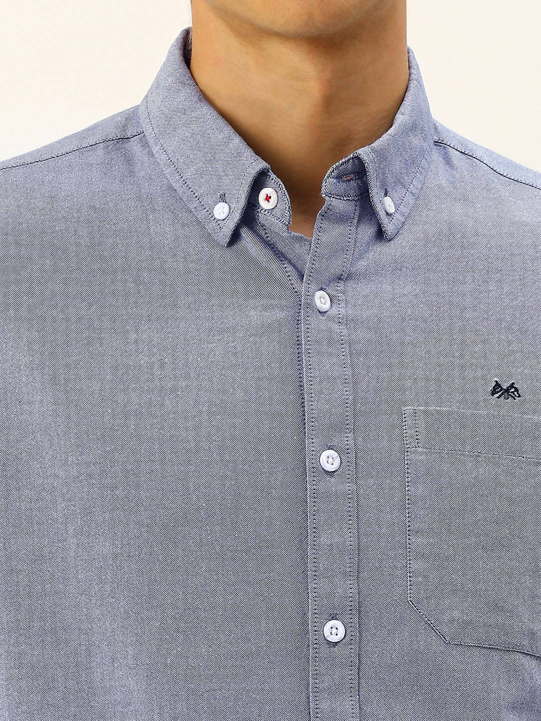 Thomas Scott Men Classic Slim Fit Pure Cotton Casual Shirt