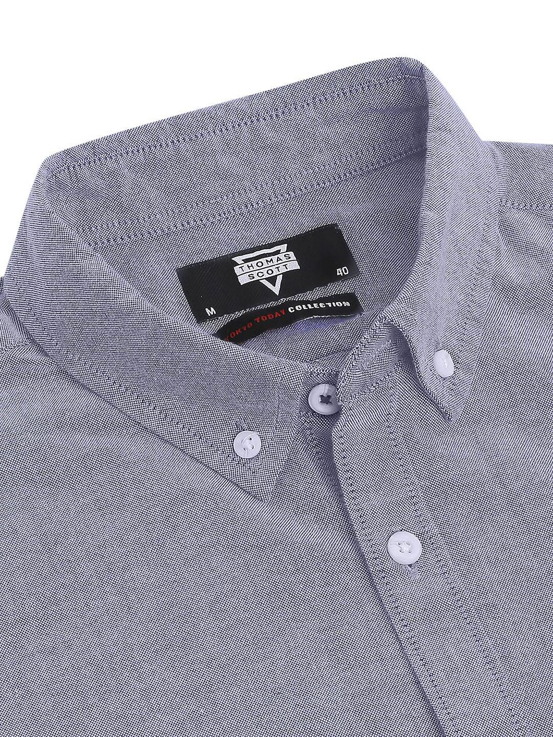 Thomas Scott Men Classic Slim Fit Pure Cotton Casual Shirt