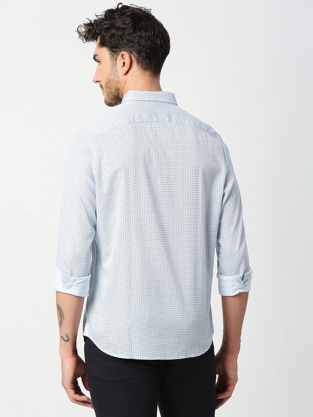 Thomas Scott Men Slim Fit Printed Casual Cotton Shirt