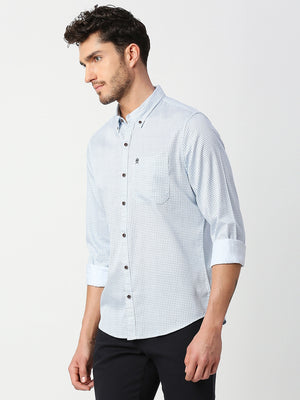 Thomas Scott Men Slim Fit Printed Casual Cotton Shirt