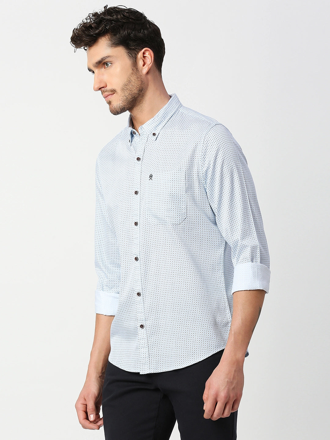 Thomas Scott Men Slim Fit Printed Casual Cotton Shirt