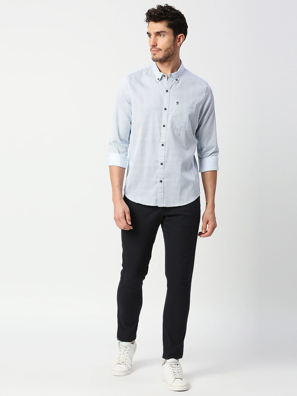 Thomas Scott Men Slim Fit Printed Casual Cotton Shirt