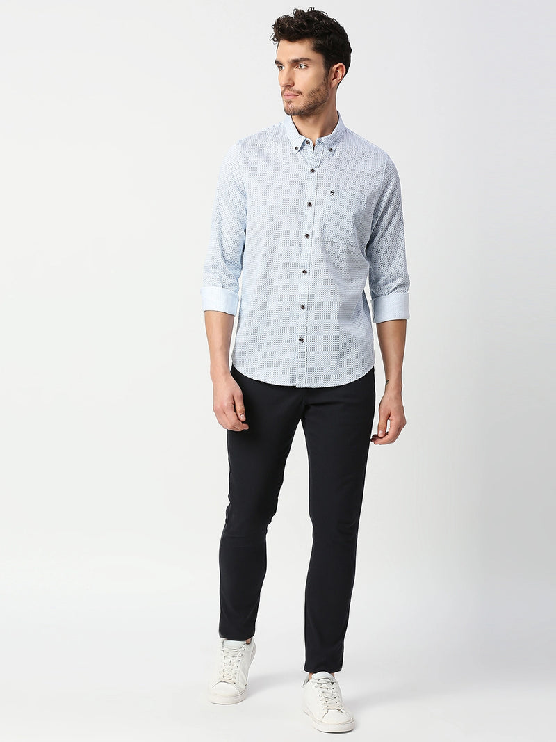 Thomas Scott Men Slim Fit Printed Casual Cotton Shirt