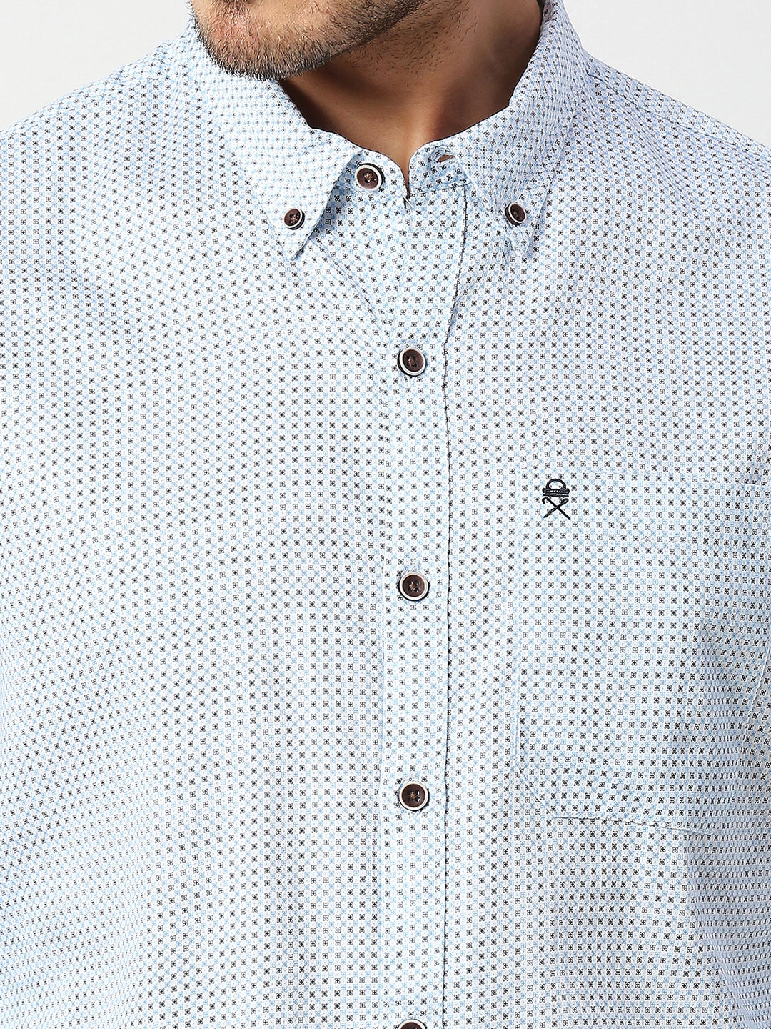 Thomas Scott Men Slim Fit Printed Casual Cotton Shirt