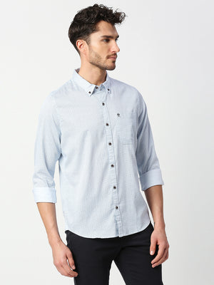 Thomas Scott Men Slim Fit Printed Casual Cotton Shirt
