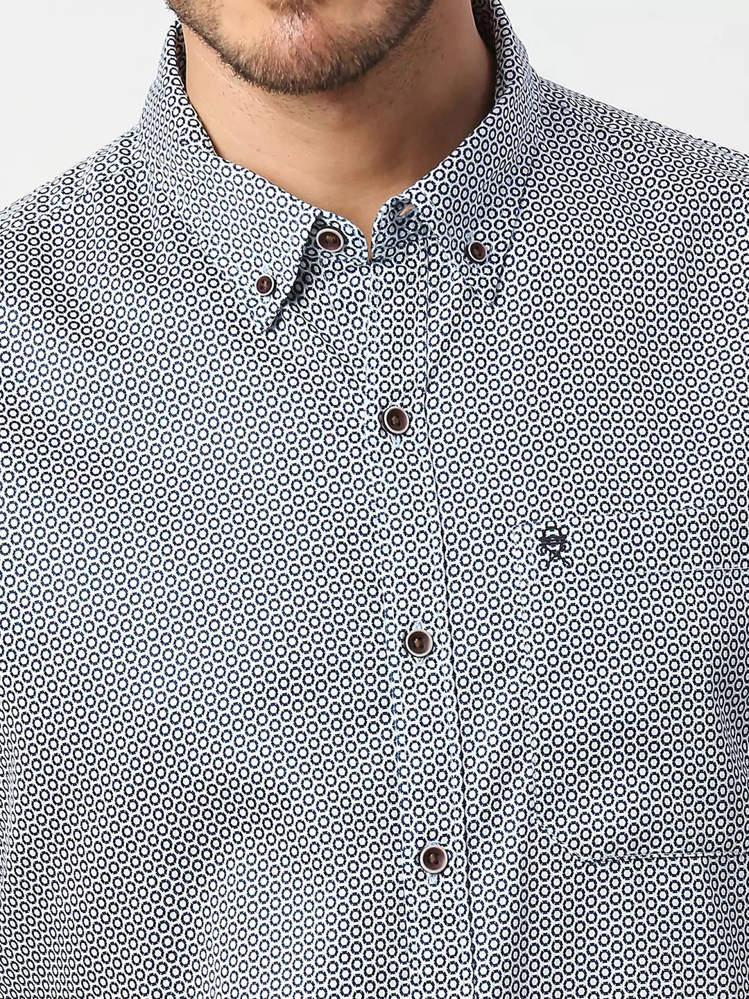 Thomas Scott Men Slim Fit Printed Casual Cotton Shirt