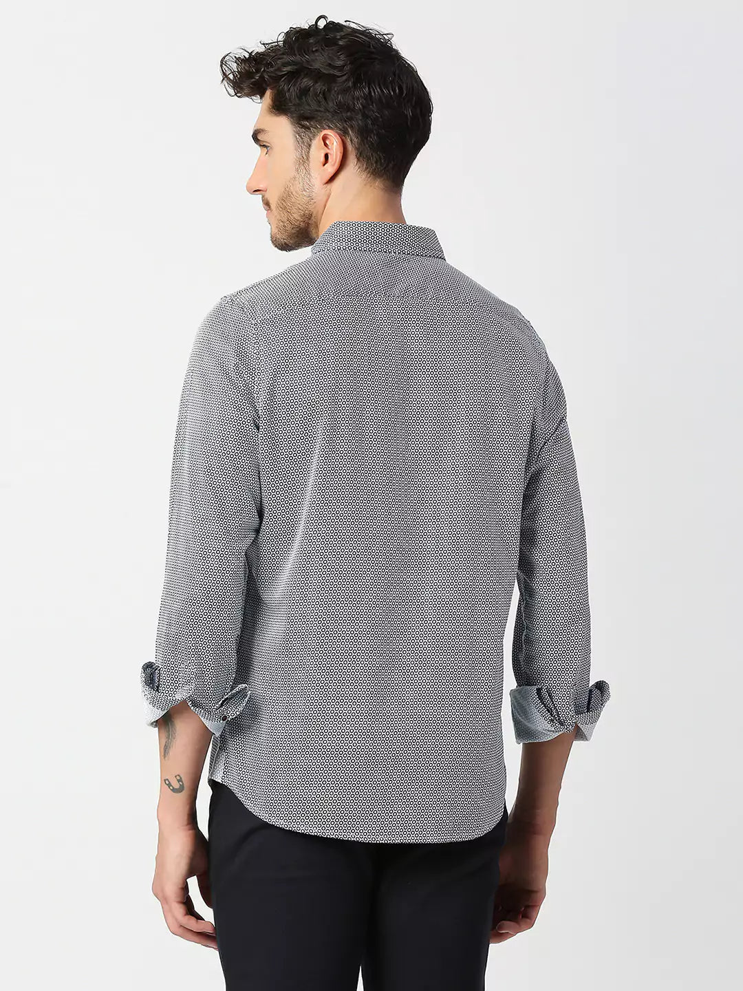 Thomas Scott Men Slim Fit Printed Casual Cotton Shirt