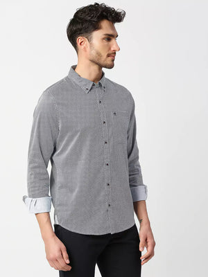 Thomas Scott Men Slim Fit Printed Casual Cotton Shirt