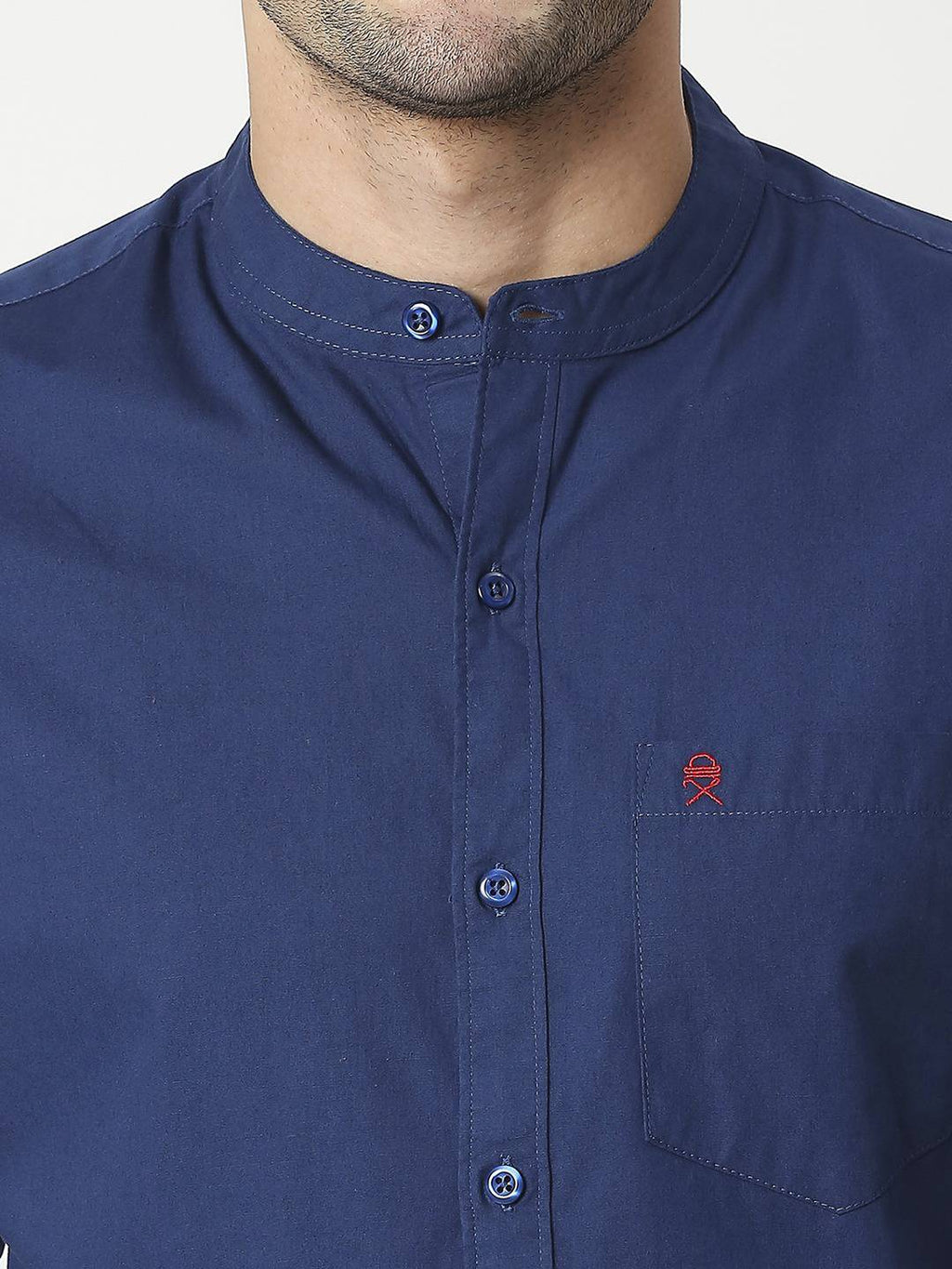 Thomas Scott Men Blue Slim Fit Casual Cotton Shirt