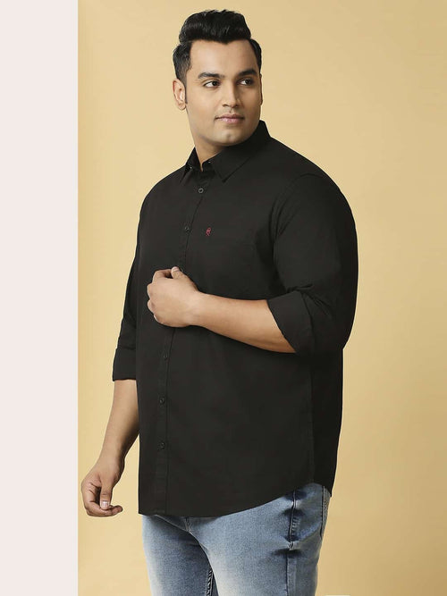 Thomas Scott Men Plus Size Classic Spread Collar Pure Cotton Casual Shirt