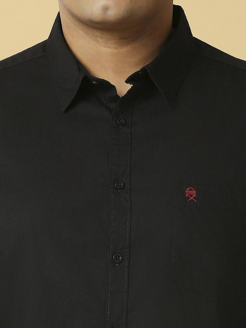 Thomas Scott Men Plus Size Classic Spread Collar Pure Cotton Casual Shirt
