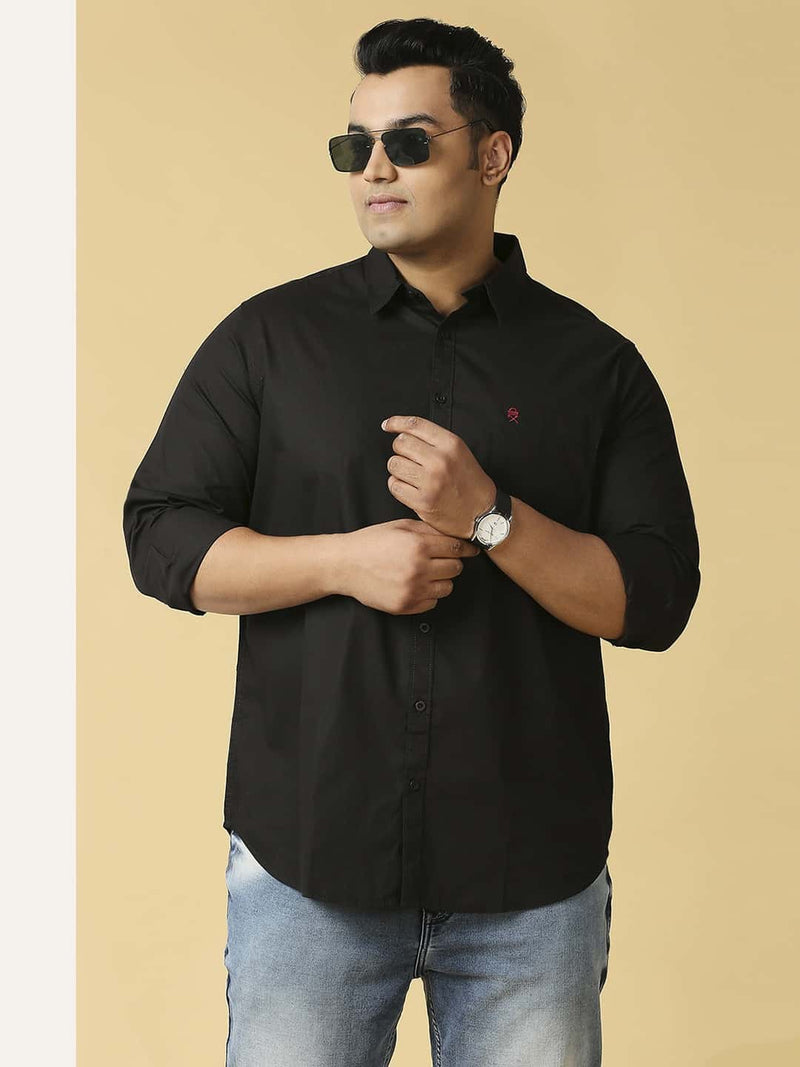 Thomas Scott Men Plus Size Classic Spread Collar Pure Cotton Casual Shirt