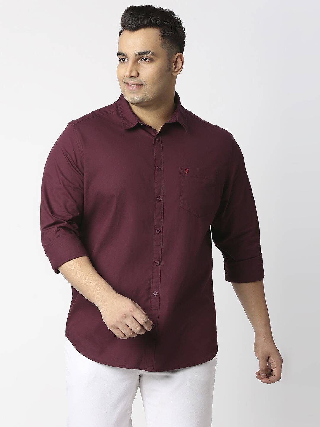 Thomas Scott Men Plus Size Cotton Casual Shirt