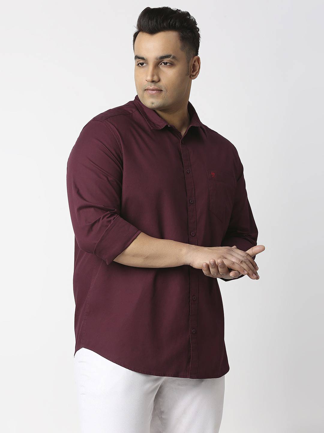 Thomas Scott Men Plus Size Cotton Casual Shirt
