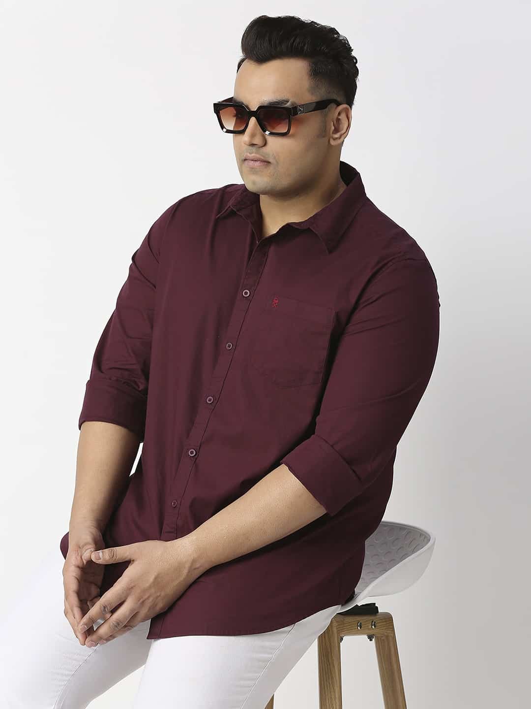 Thomas Scott Men Plus Size Cotton Casual Shirt