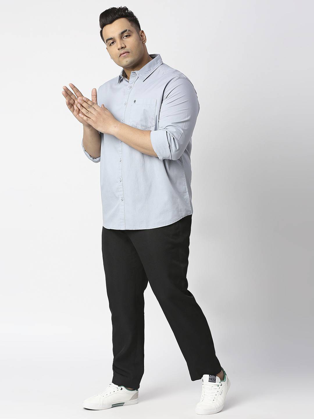 Thomas Scott Men Plus Size Cotton Casual Shirt