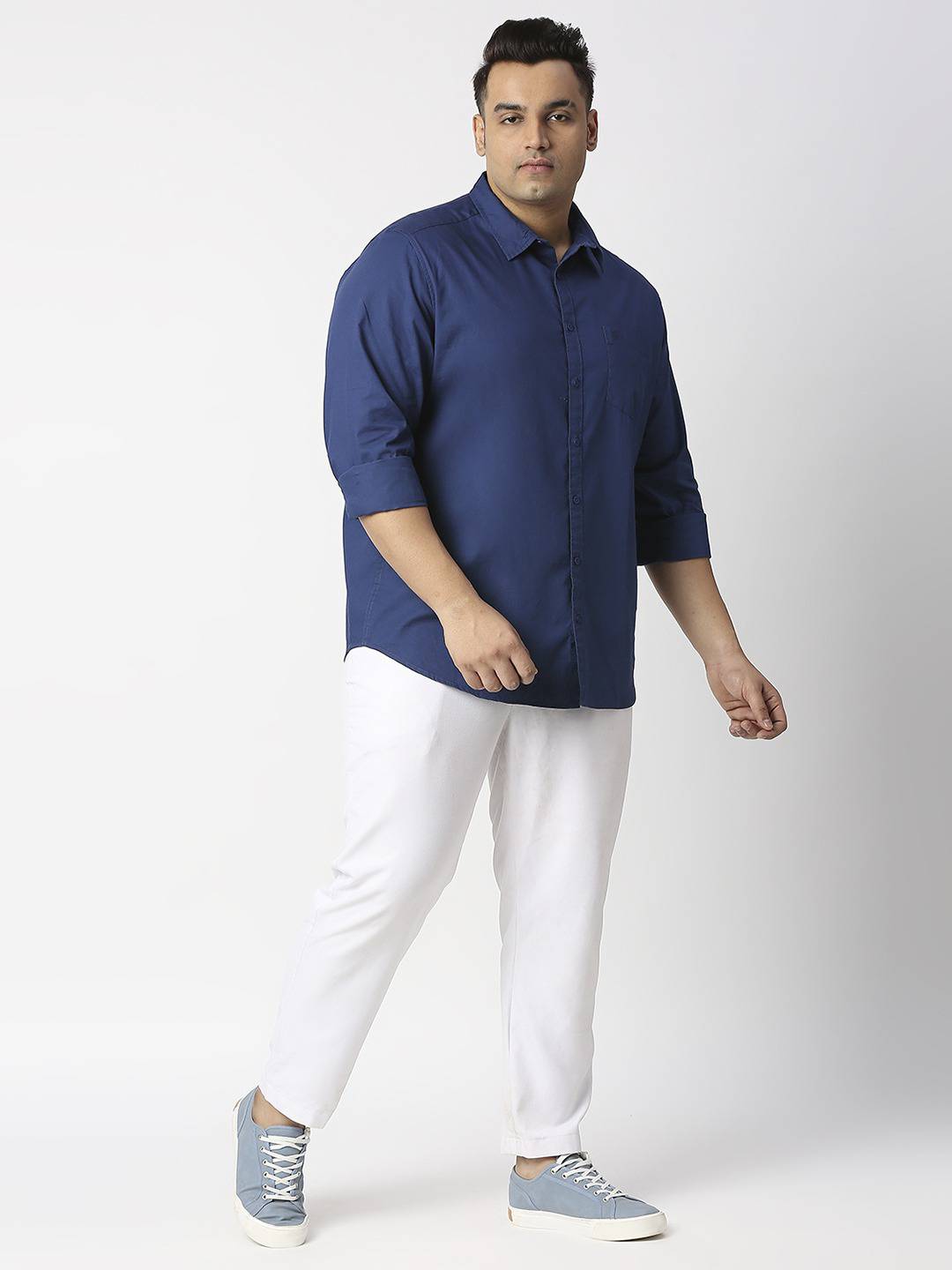 Thomas Scott Men Plus Size Cotton Casual Shirt